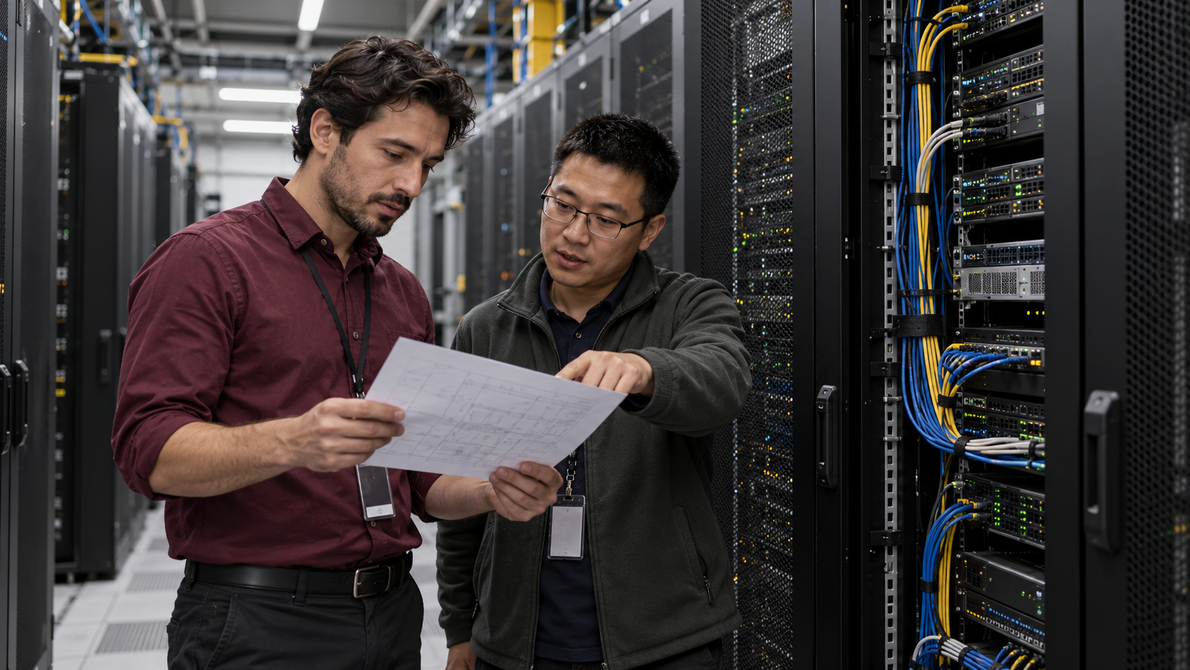 Engineers planning equipment lifecycle work